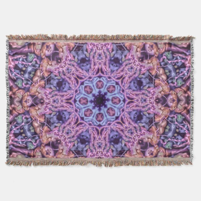 Couverture Alien complexe pourpre Kaleidoscopic Mandala (Devant)