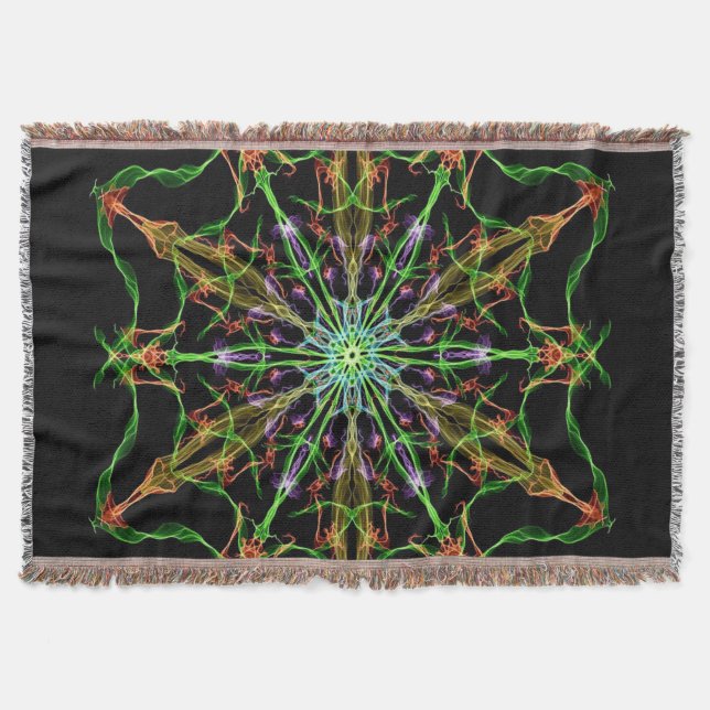 Couverture Alien Spider Web Mandala | Cadeaux d'araignée (Devant)