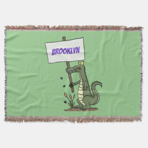 Couverture Aligator de crocodile drôle avec dessin animé