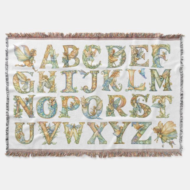 Couverture Alphabet de fées en aquarelle blanche (Devant)