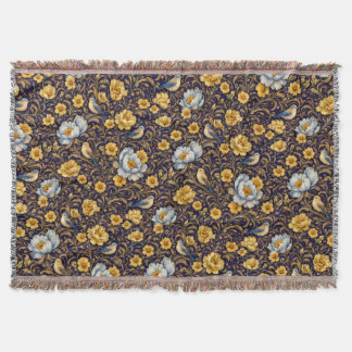 Couverture Altami Vintage Floral Birds Throw Blanket – Elegan