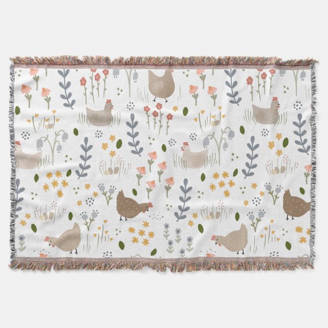 Couverture Amateurs de poulet Ferme Animaux Plutôt Floral (Devant)