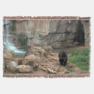 Couverture américaine de jet d'ours noir
