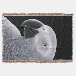 Couverture amicale de jet de perroquet de gris