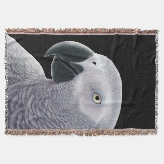 Couverture amicale de jet de perroquet de gris (Devant)