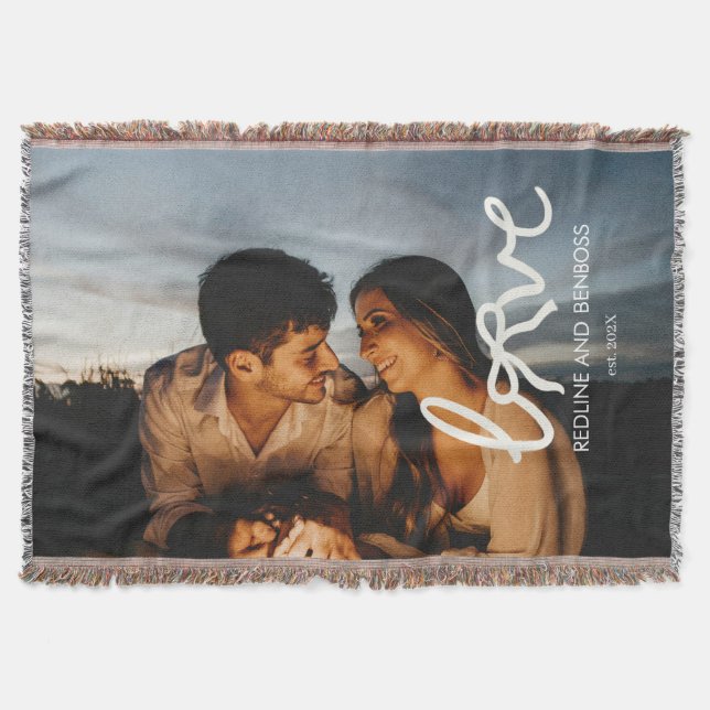 Couverture Amour Moderne Typographie Arc Couple Photo Personn (Devant)