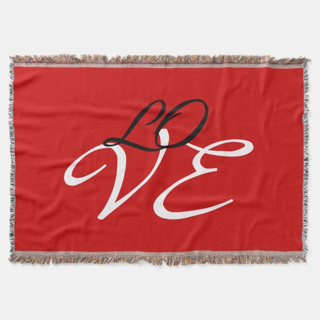 Couverture Amour Rouge Blanc Noir Calligraphie Script (Devant)