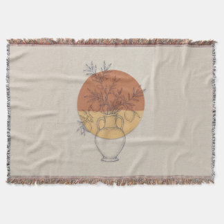 Couverture Amphore en terre cuite méditerranéenne Luxe Tissé 