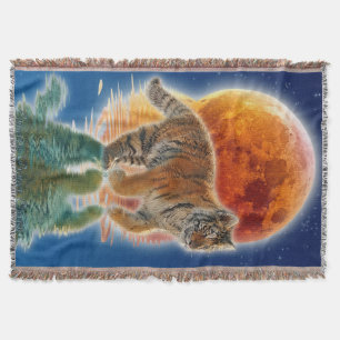 Couverture Amur Tiger Cub & Moon Wildlife Imaginaire Art