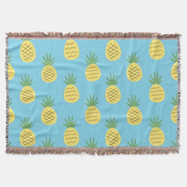 Couverture Ananas délice : Tropical Fruit Print (Devant)