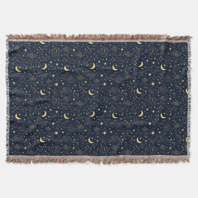 Couverture Anges célestes dorés et constellation (Devant)