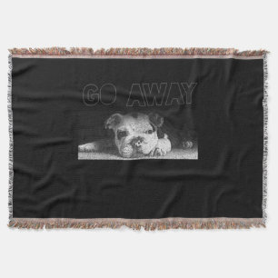 Couverture Anglais Bulldog Chiot Distances Sociales S'Éloigne