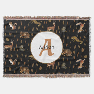 Couverture Animaux de la forêt automnale Feuilles d'automne M