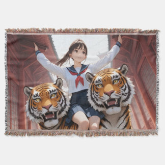 Couverture Anime Schoolgirl Riding Two-Headed Bengal Tiger