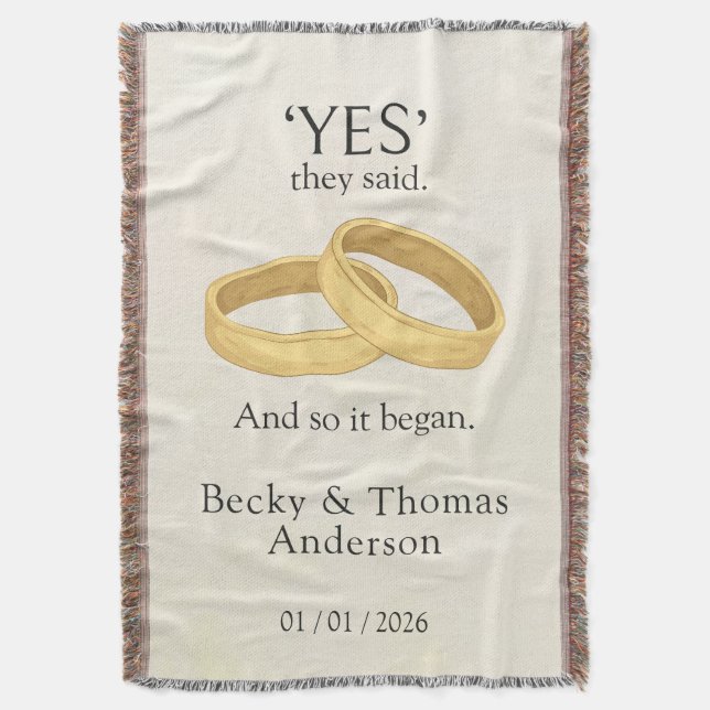 Couverture Anneaux dorés, Cadeau de date de mariage (devant Vertical)