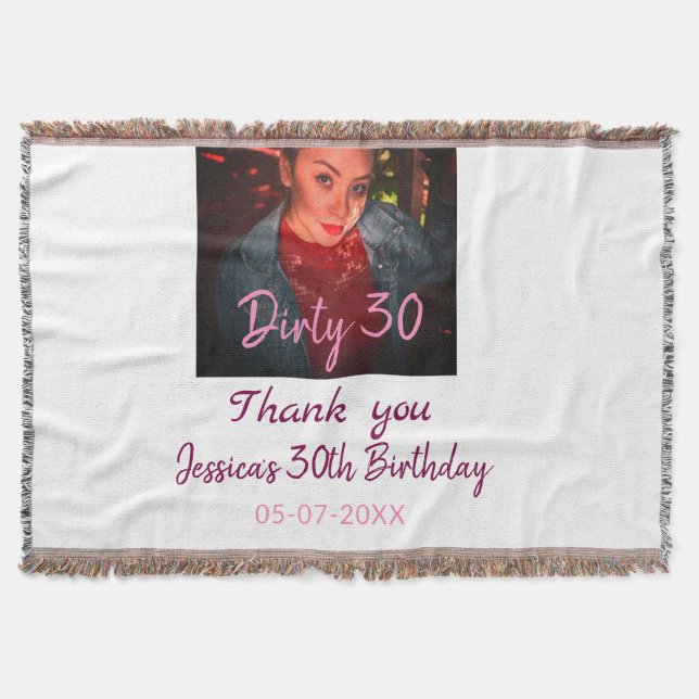 Couverture Anniversaire 30 ans Dirty ajouter nom rose ajouter (Devant)