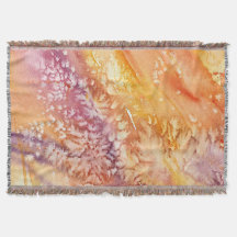 APRICOT SORBET Aquarelle Abstraite