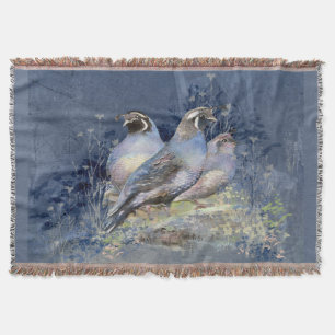 Couverture Aquarelle Californie Quail Bird Nature Art
