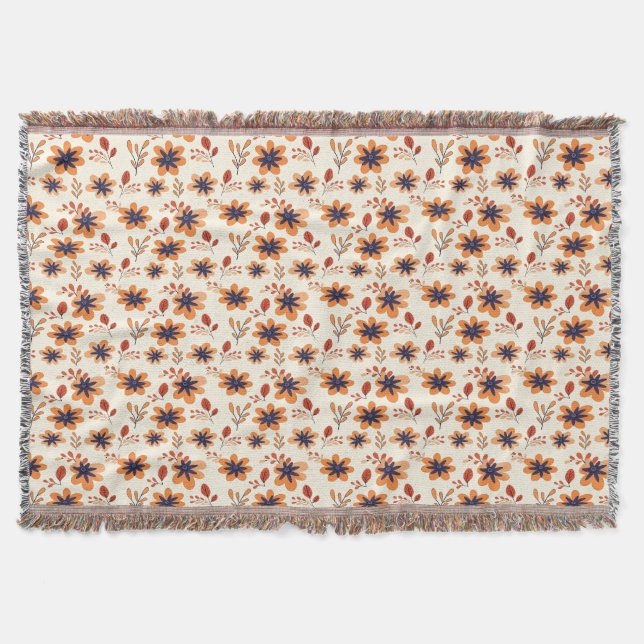 Couverture Aquarelle Chute Florale Motif sans joint (Devant)