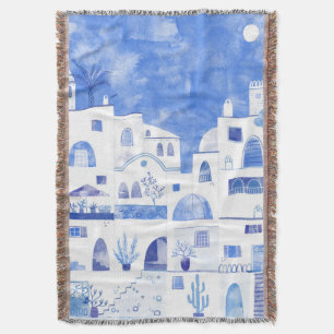 Couverture Aquarelle de l'île grecque Santorin