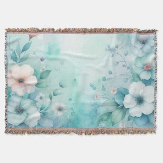 Couverture Aquarelle florale aux couleurs pastel douces