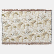 Aquarelle florale minimaliste moderne Peonie blanc