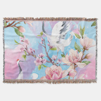 Couverture Aquarelle Rouge Motif japonais