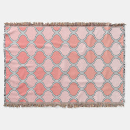Couverture Arabesque mauresque (rose, corail, gris)