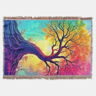 Couverture Arbre Arc-en-Ciel : Racines de l'Espoir Infini Art