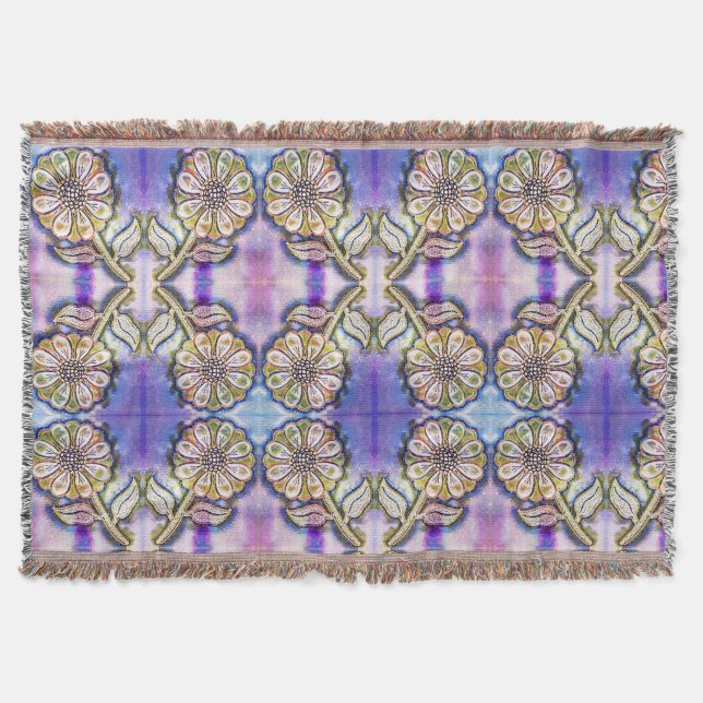 Couverture Arceau de fleurs aquarelle bleu (Devant)