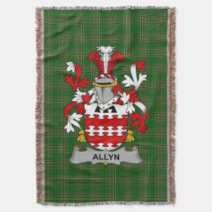 Couverture Armoiries de l'Irlande Allyn Family Crest Irlande