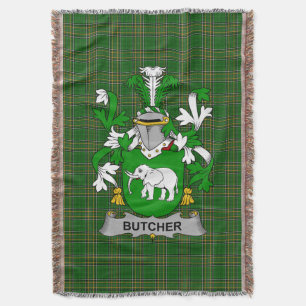 Couverture Armoiries du boucher irlandais Family Crest Irland