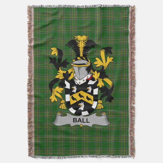 Couverture Armoiries irlandaises à balles Family Crest Irland (devant Vertical)