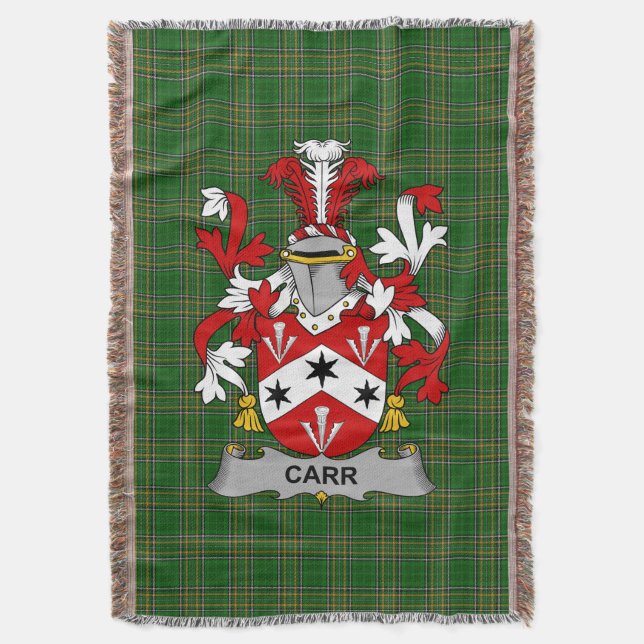 Couverture Armoiries irlandaises Carr Family Crest Irlande (devant Vertical)