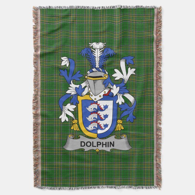 Couverture Armoiries irlandaises dauphin ou dauphyn Cres de f (devant Vertical)