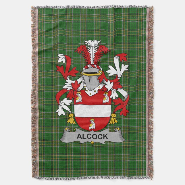 Couverture Armoiries irlandaises de Alcock Family Crest Irlan (devant Vertical)