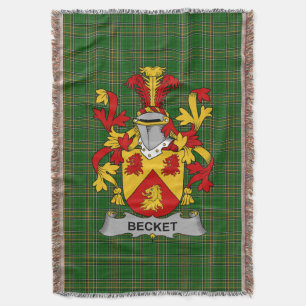 Couverture Armoiries irlandaises de Becket Family Crest Irlan