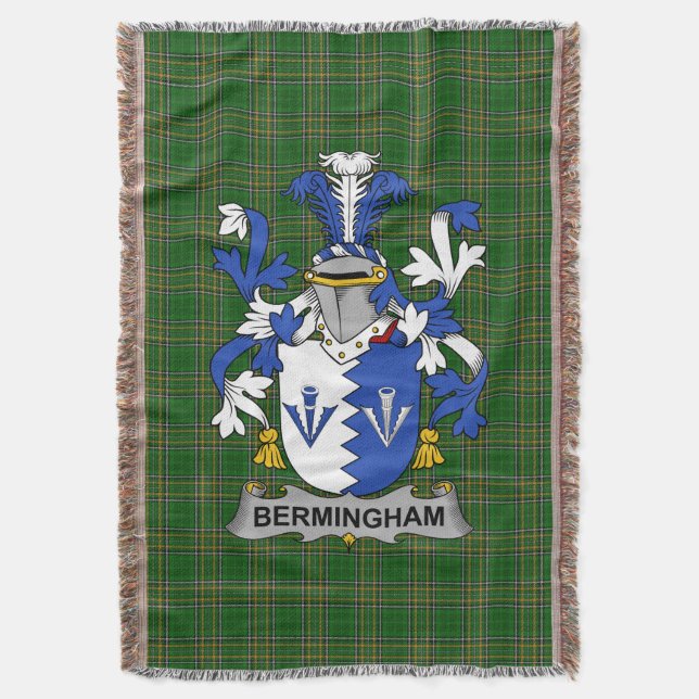 Couverture Armoiries irlandaises de Bermingham Famille Crest  (devant Vertical)