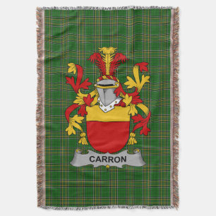 Couverture Armoiries irlandaises de Carron Family Crest Irlan