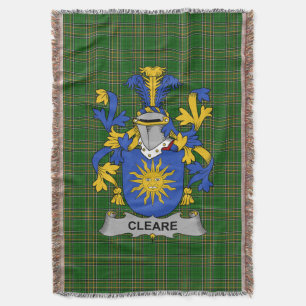 Couverture Armoiries irlandaises de Cleare Family Crest Irlan