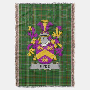 Couverture Armoiries irlandaises de Hyde Coat Family Crest Ir