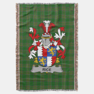 Couverture Armoiries irlandaises de riz Family Crest Irlande