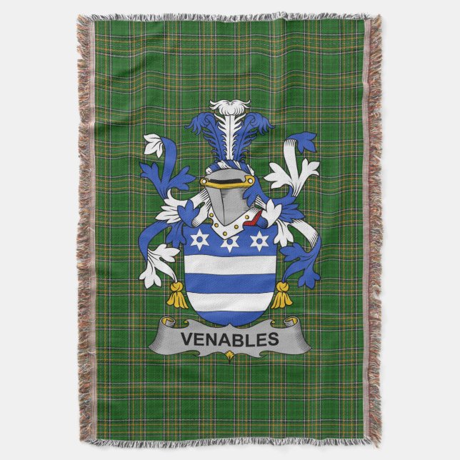 Couverture Armoiries irlandaises de Venables Famille Crest Ir (devant Vertical)