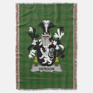 Couverture Armoiries irlandaises de Verdon Family Crest Irlan