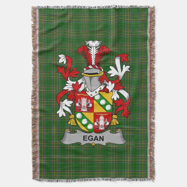 Couverture Armoiries irlandaises Egan ou McEgan Family Crest  (devant Vertical)