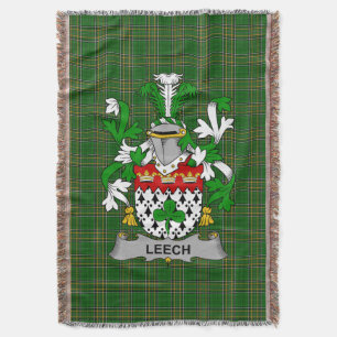 Couverture Armoiries irlandaises en hêtre Famille Crest Irlan