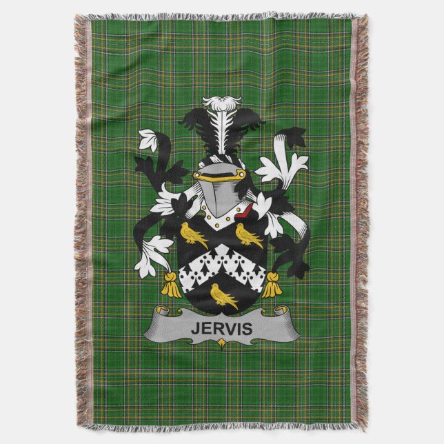 Couverture Armoiries irlandaises Jervis ou Jarvis Armoiries f (devant Vertical)