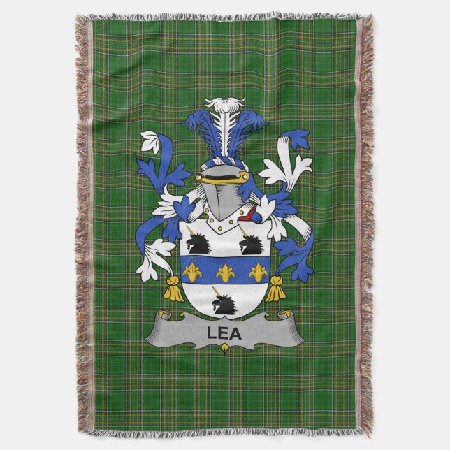 Couverture Armoiries irlandaises Lea ou McLea Coat of Arms Fa (devant Vertical)