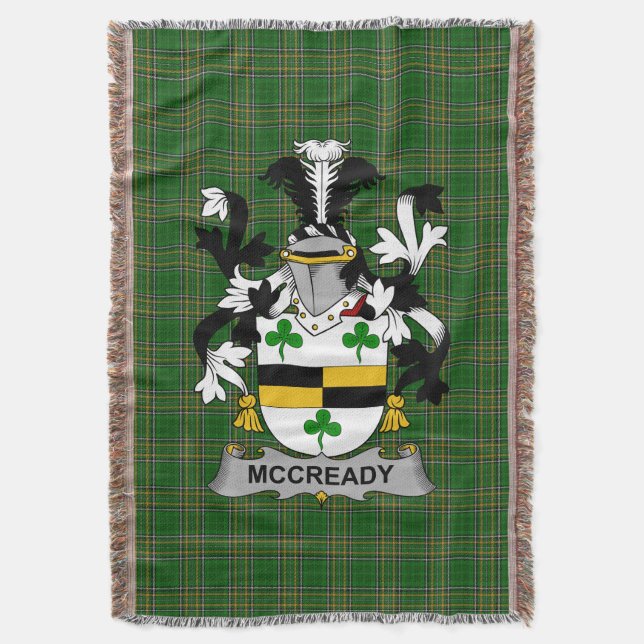 Couverture Armoiries irlandaises McCready ou McCreadie Famill (devant Vertical)