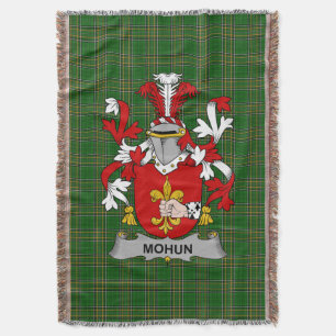 Couverture Armoiries irlandaises Mohun ou Mohan Family Crest 